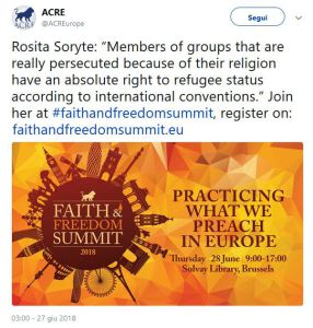 Bitter Winter’s Rosita Šorytė Calls for Protection of Church of Almighty God Refugees in Brussels