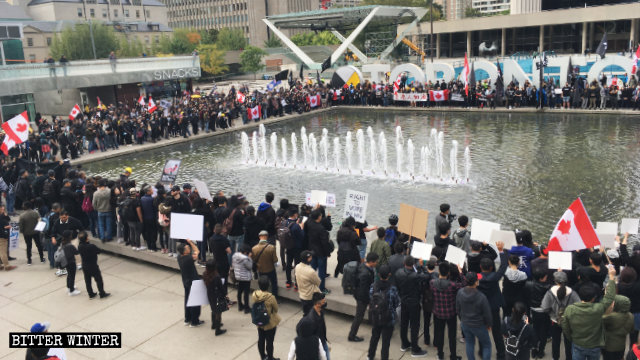 Supporters of Hong Kong’s struggle against totalitarian tyranny held a march and rally in Toronto.