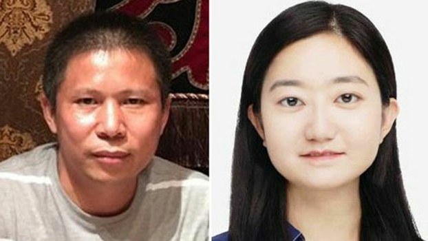 Chinese dissident Xu Zhiyong and his girlfriend Li Qiaochu