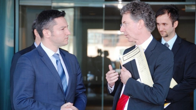 On the right, German Ambassador Christoph Heusgen, who read the 39-country statement at the UN 